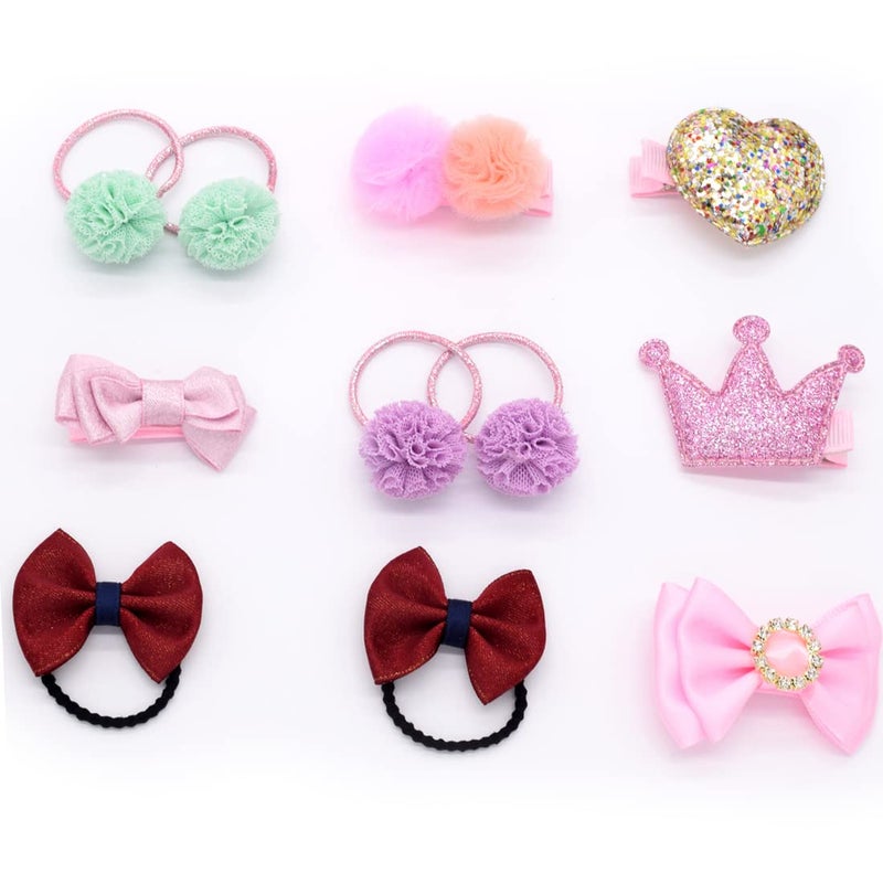 ShaqMars Little Girl Kids 3 Layer Lint Jewelry Box with Mirror and 35 Pieces Girl Princess Jewelry Dress Up Accessories Toy Playset Set - Image 3